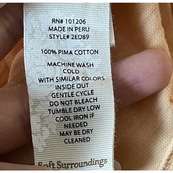 Soft Surroundings Long Sleeve Scoop Neck Ruffle Tiered Hem Tunic Top Size M Pima - Picture 6 of 8